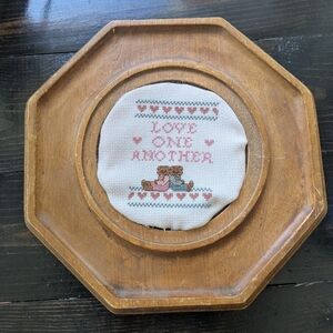 Wooden Framed Cross-Stitch Art